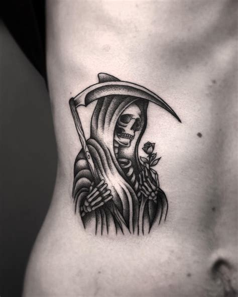 Classic Grim Reaper tattoo
